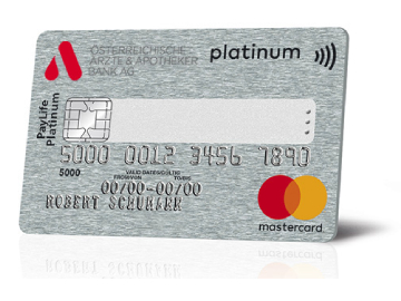 Darstellung einer PayLife&nbsp;Platinum Karte